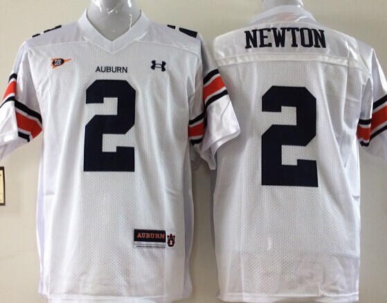 Men's Auburn Tigers Cam Newton #2 White Jersey